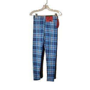 Shosho Pants Womens Junior Large Pull On Set Of 2 Comfy Casual Stretch Plaid